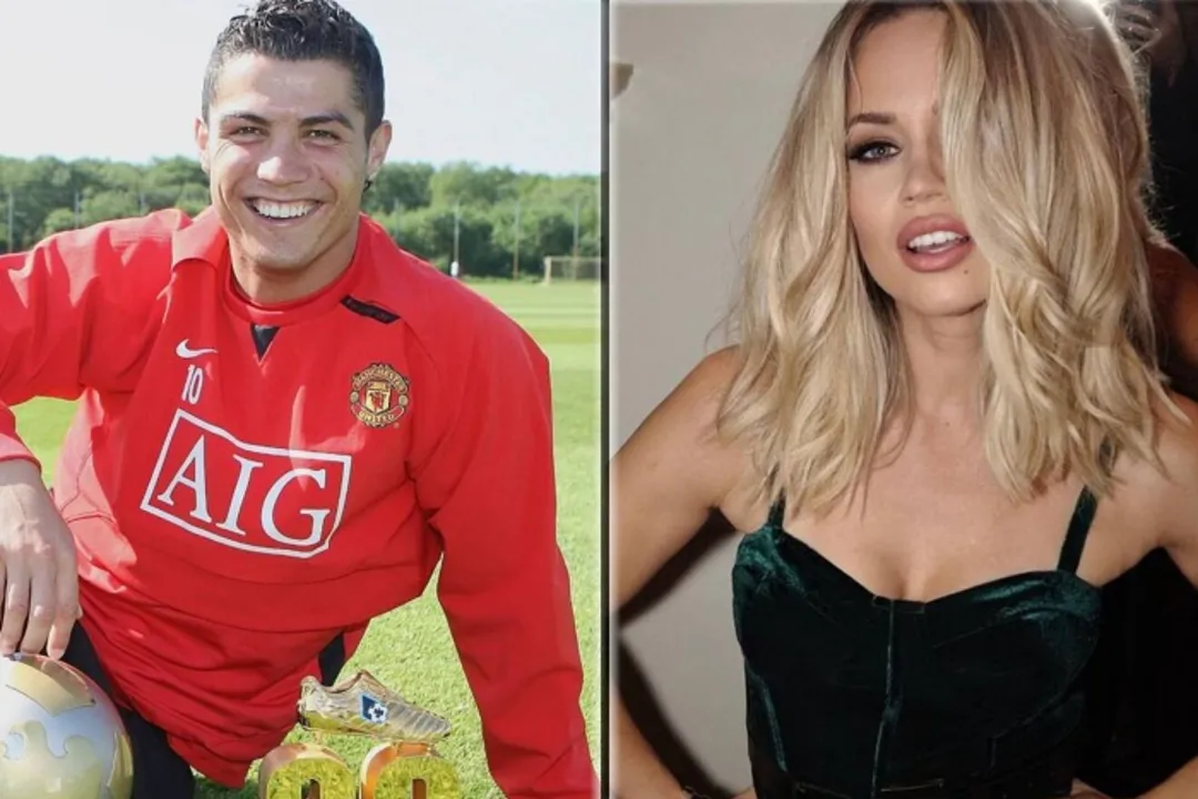 Jogador Cristiano Ronaldo e a cantora Kimberly Wyatt