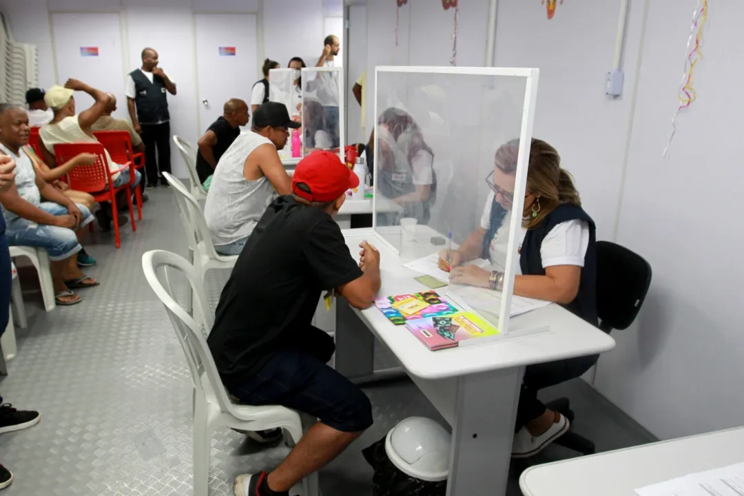 O posto montado no circuito da micareta recebe foliões para realização de testes rápidos de IST´s