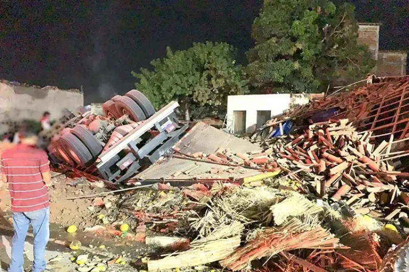 Nenhum morador das casas foi atingido