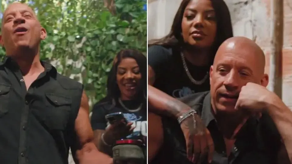 Ludmilla com o ator Vin Diesel