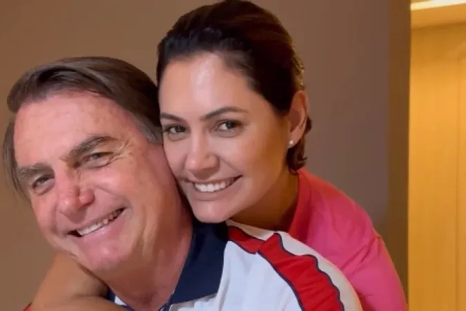 Jair Bolsonaro e Michelle Bolsonaro