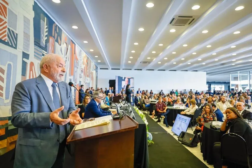Lula durante reunião do Conselhão nesta quinta-feira