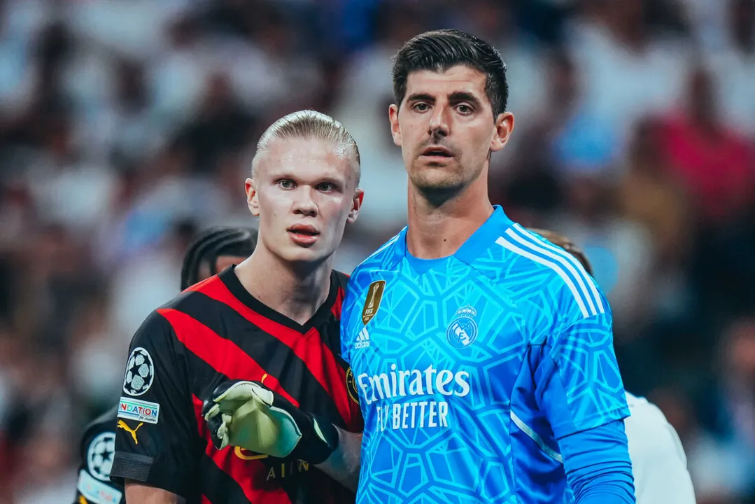Vinicius Júnior e Kevin de Bruyne balançaram as redes no primeiro jogo da decisão