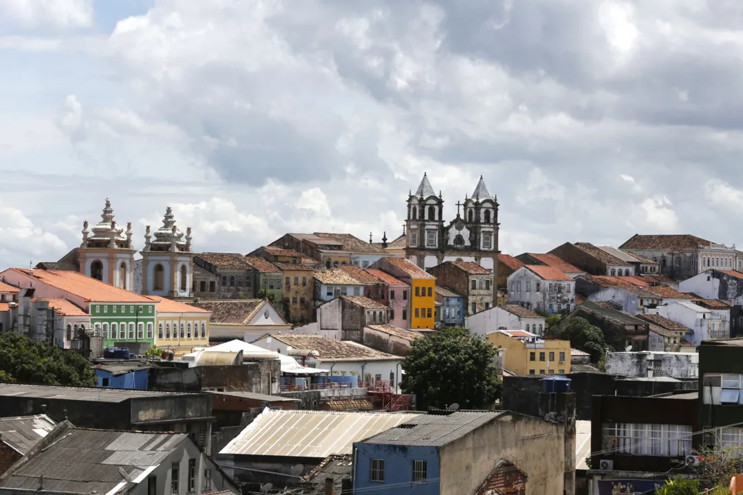 Vista do Pelourinho no Centro Histórico de Salvador