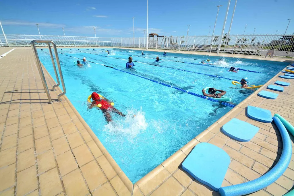 Arena aquática instalada no bairro da Pituba na capital baiana