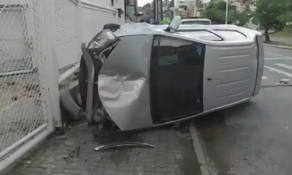 Motorista e a vítima foram socorridos pelo Samu