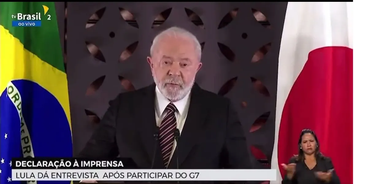 Lula em coletiva de imprensa no Japão