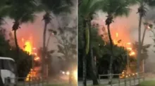 Imagem ilustrativa da imagem Poste pega fogo e deixa região de Praia do Forte sem energia