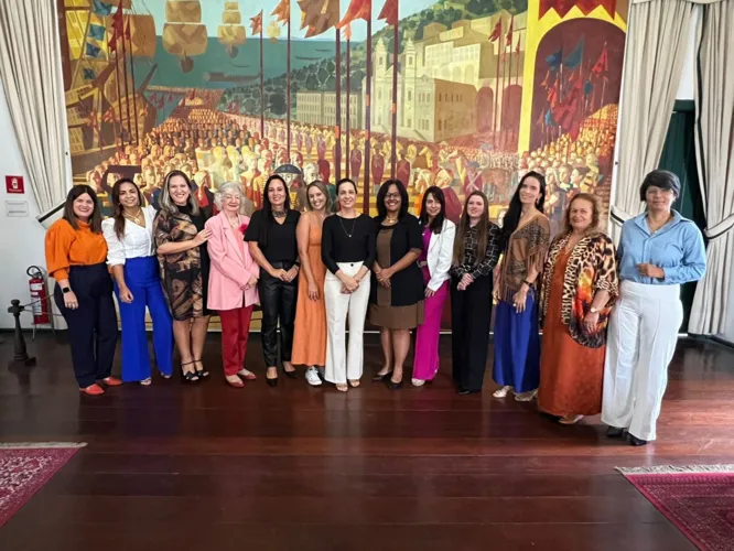 As integrantes do Conselho da Mulher Empresária da ACB se reuniram ontem