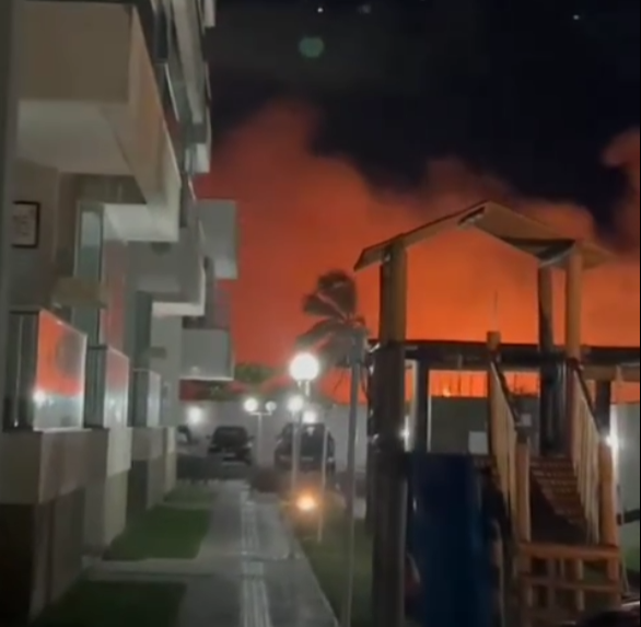 Star Princess Incendiu Incêndio de grandes proporções atinge terreno em Stella Maris