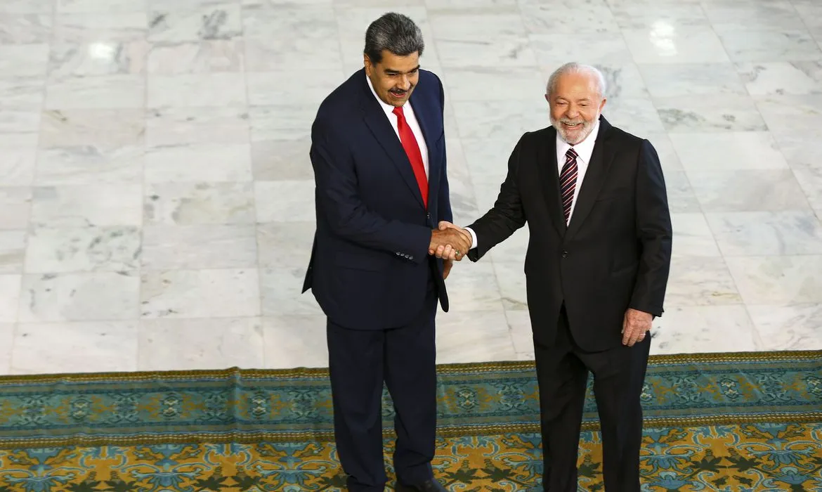 Presidente da Venezuela, Nicolas Maduro com o presidente do Brasil, Lula