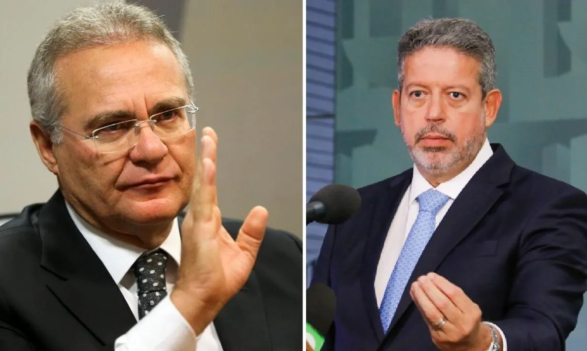 Renan Calheiros foi presidente do Senado, enquanto Arthur Lira é o atual presidente da Câmara
