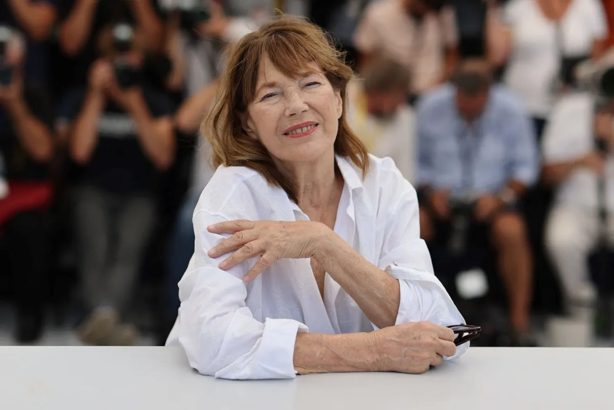 Jane Birkin no Festival de Cannes em 8 de julho de 2021