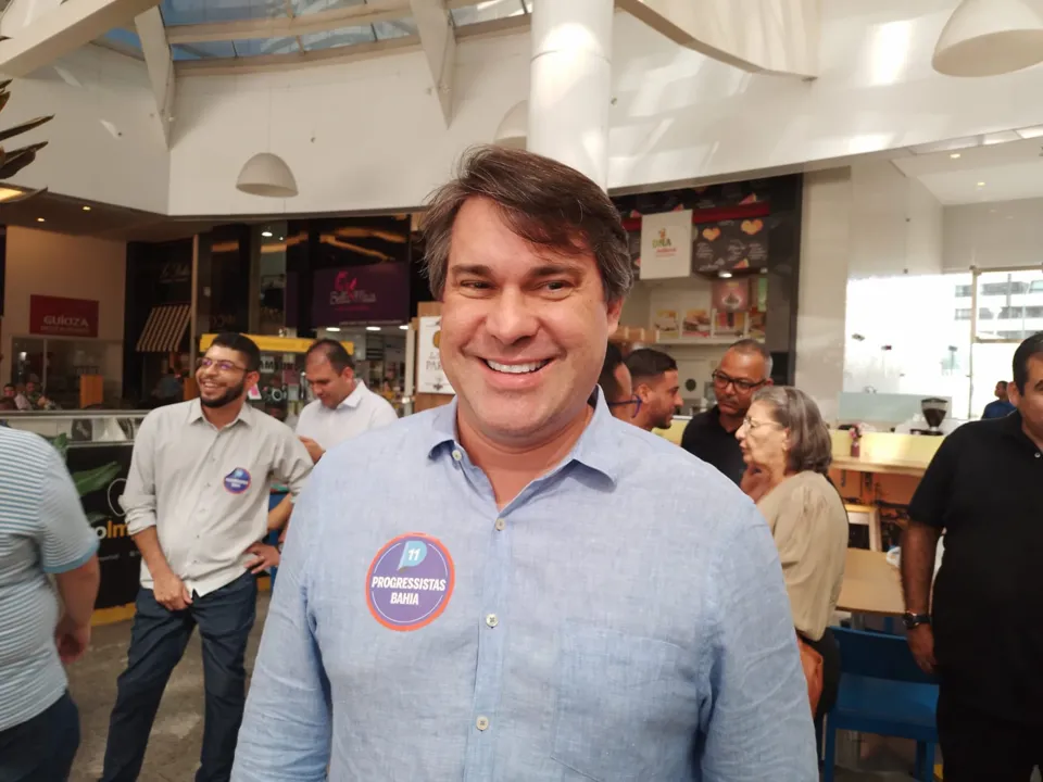 Deputado estadual Niltinho, durante convenção estadual do PP, em Salvador