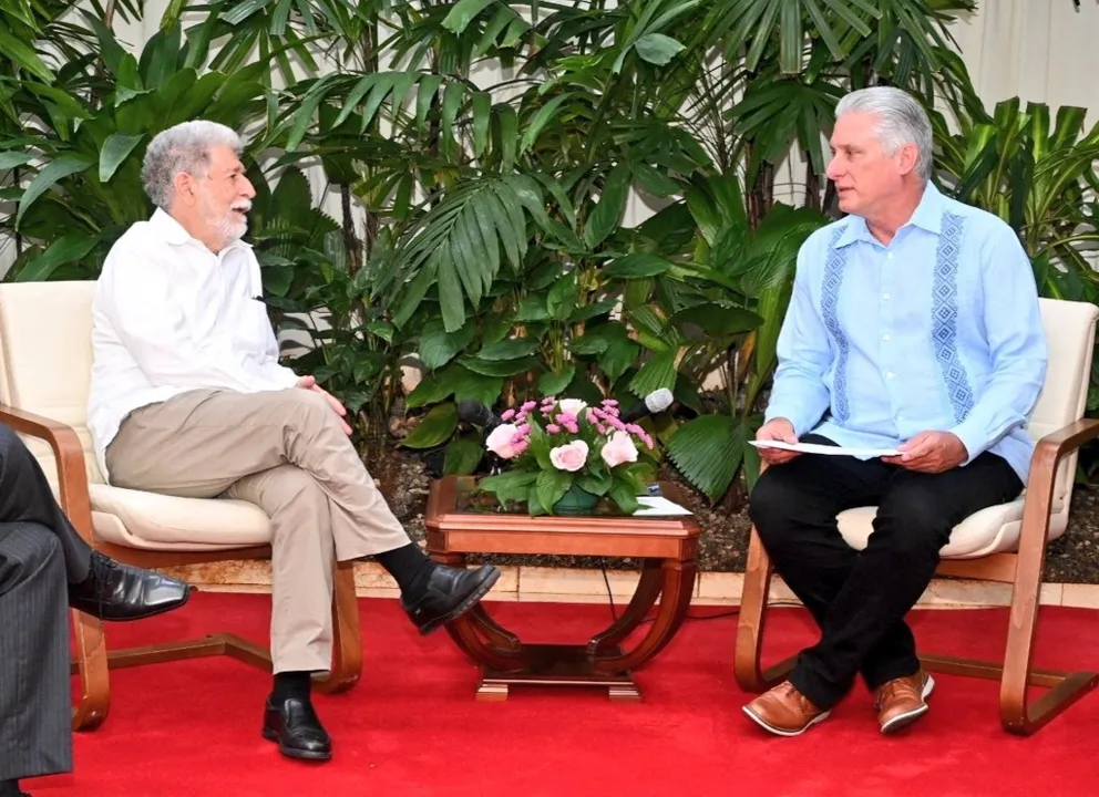 Reunião com o presidente de Cuba