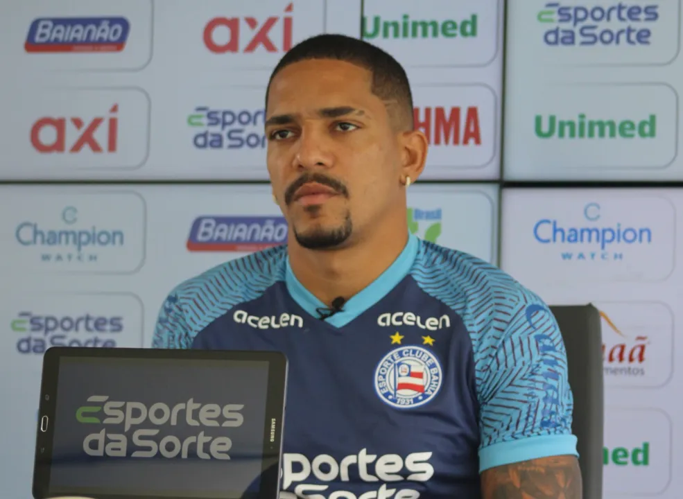 Gilberto chegou recentemente ao Bahia, mas já é um dos líderes do elenco dentro do vestiário
