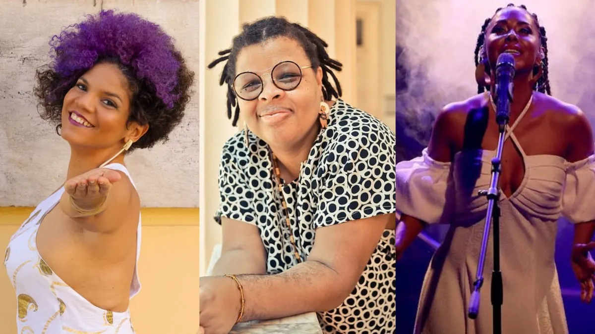 Cantora Juliana Ribeiro, diretora de teatro Onisajé e cantora e atriz, Ana Mametto, debateram visibilidade do fazer artístico de mulheres pretas na Bahia