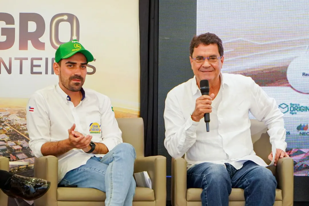 O prefeito de LEM, Júnior Marabá, e o secretário Ângelo Almeida