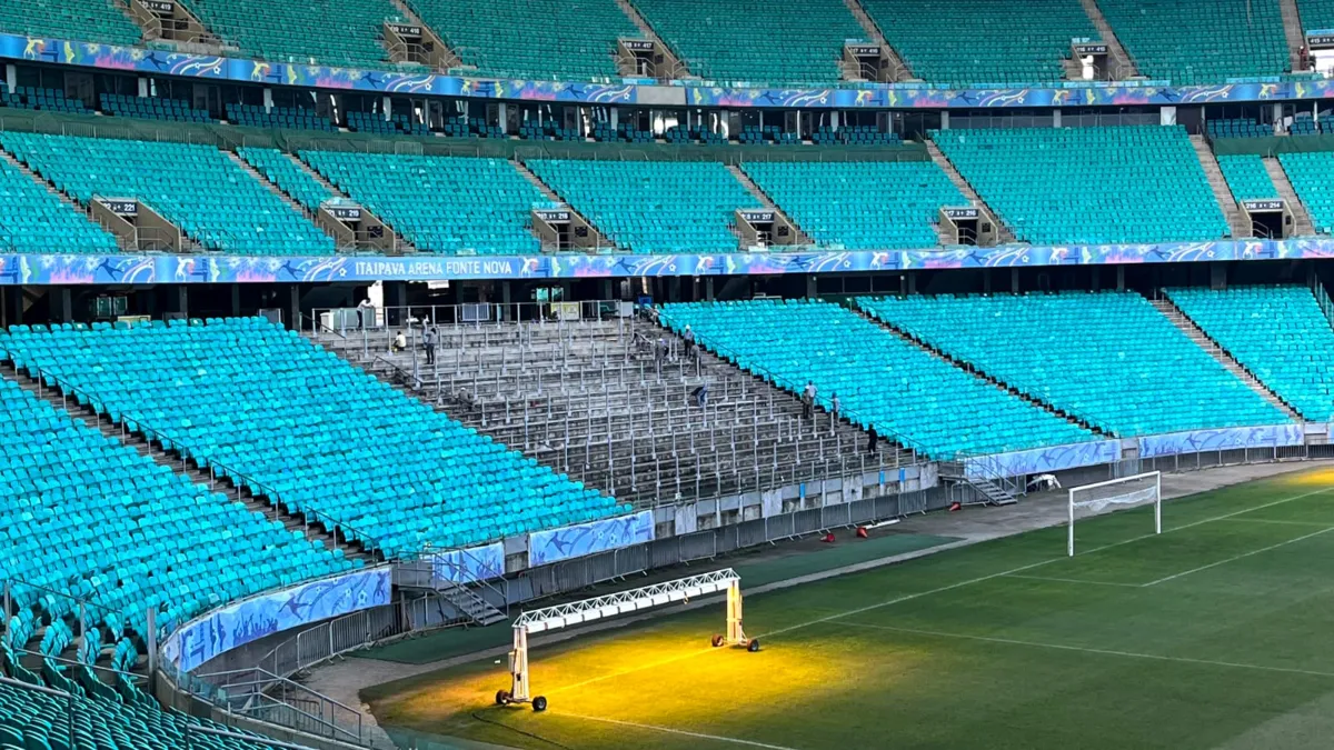 Setor Norte da Arena Fonte Nova já inicia o processo de retirada das cadeiras
