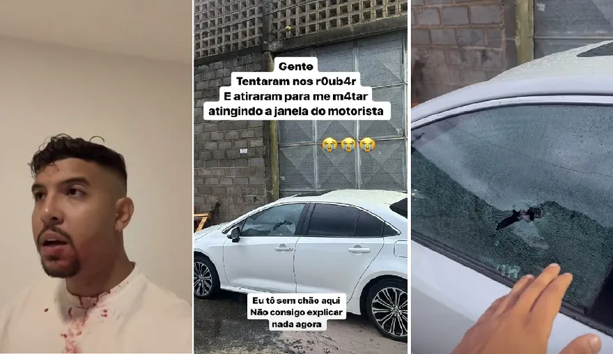 Influenciador baiano relata tentativa de assalto: "Tentaram me matar, cara"