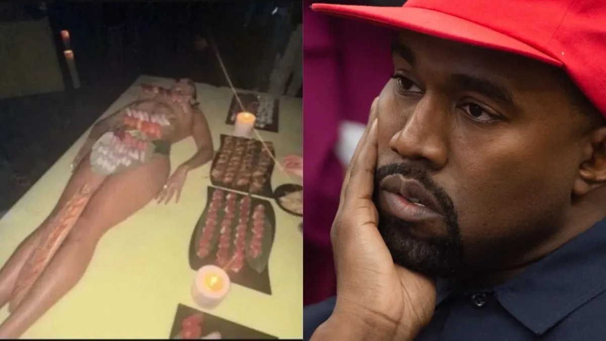 A prática usada no aniversário de Kanye West é conhecida como Nyotaimori é comum no Japão