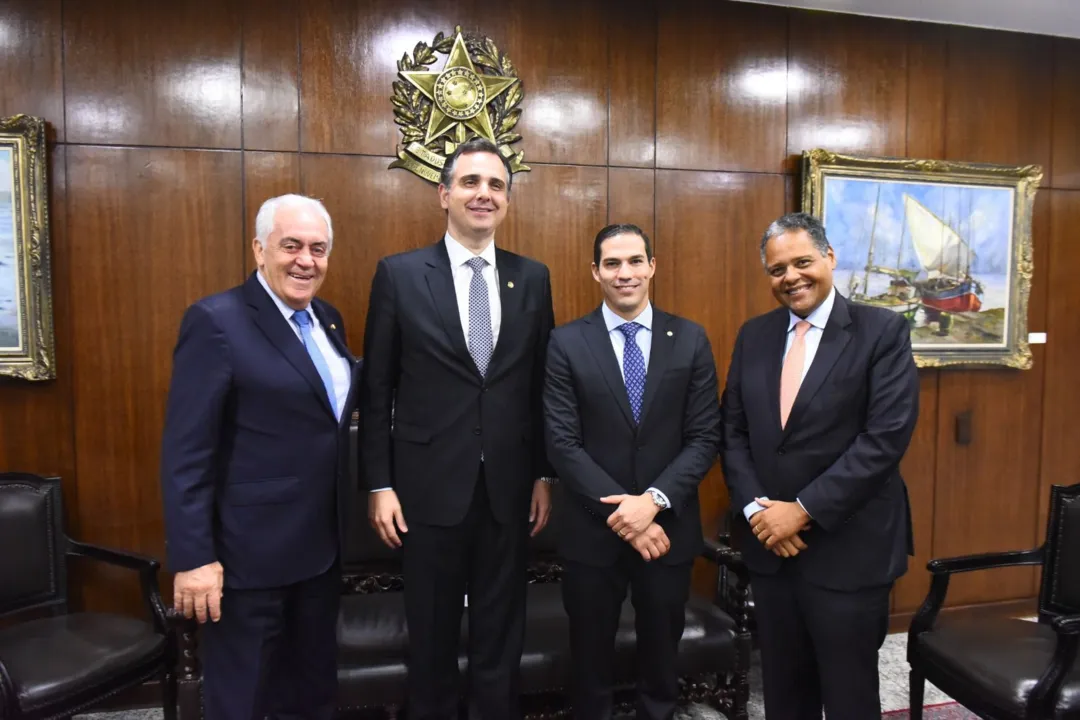 Otto Alencar, Rodrigo Pacheco, Gabriel Nunes e Antônio Brito. Lideranças do PSD unidas contra os juros altos.