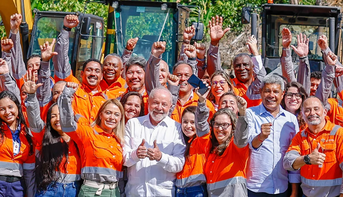 Lula e Jerônimo participaram de cerimônia de lançamento das obras do trecho 1 da Fiol, em Ilhéus