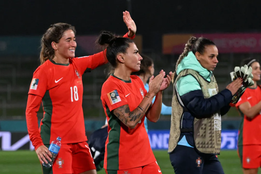 Portugal comemora primeira vitória na Copa do Mundo Feminina