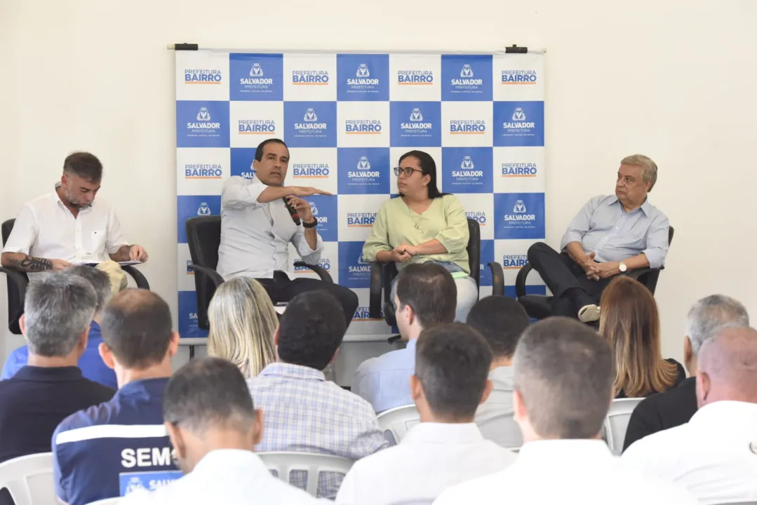 O prefeito Bruno Reis (União) se reuniu com o comitê gestor do Distrito Cultural do Centro Histórico