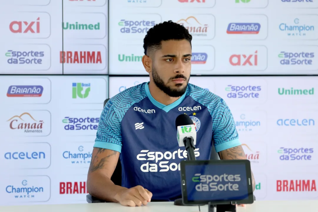 Matheus Bahia concedeu entrevista coletiva nesta terça-feira, 25