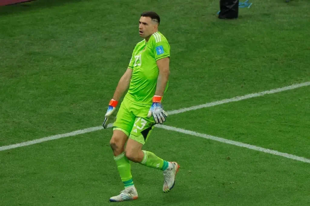 Emiliano Martínez durante final da Copa do Mundo