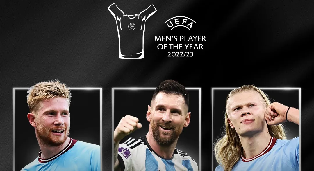 De Bruyne, Messi e Haaland disputam o prêmio de melhor jogador da UEFA na temporada 2022/23