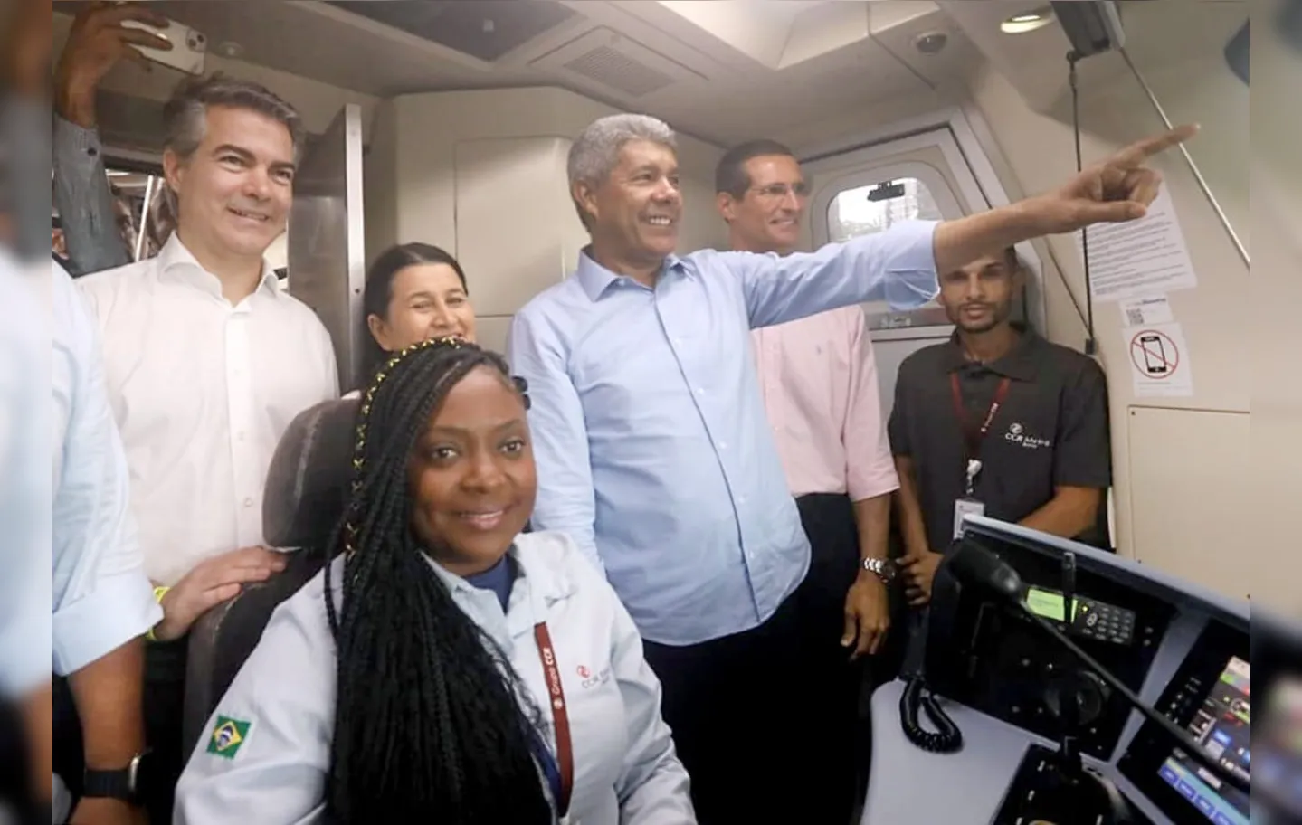Governador fez a viagem inauguração da Estação Campinas na cabine do maquinista