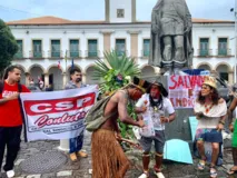 Imagem ilustrativa da imagem Indígenas protestam contra o Marco Temporal em Salvador