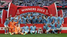Imagem ilustrativa da imagem Manchester City vence United e é campeão da Copa da Inglaterra