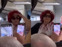 Imagem ilustrativa da imagem Vídeo: Alcione canta para passageiros em avião que aguardava reparos
