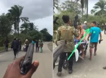 Imagem ilustrativa da imagem Vídeo: PM prende traficante que postava vídeo ameaçando moradores