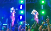 Imagem ilustrativa da imagem Vídeo: cantora Bebe Rexha é atingida por celular durante show