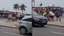 Imagem ilustrativa da imagem Vídeo: torcida organizada espanca argentino em Copacabana