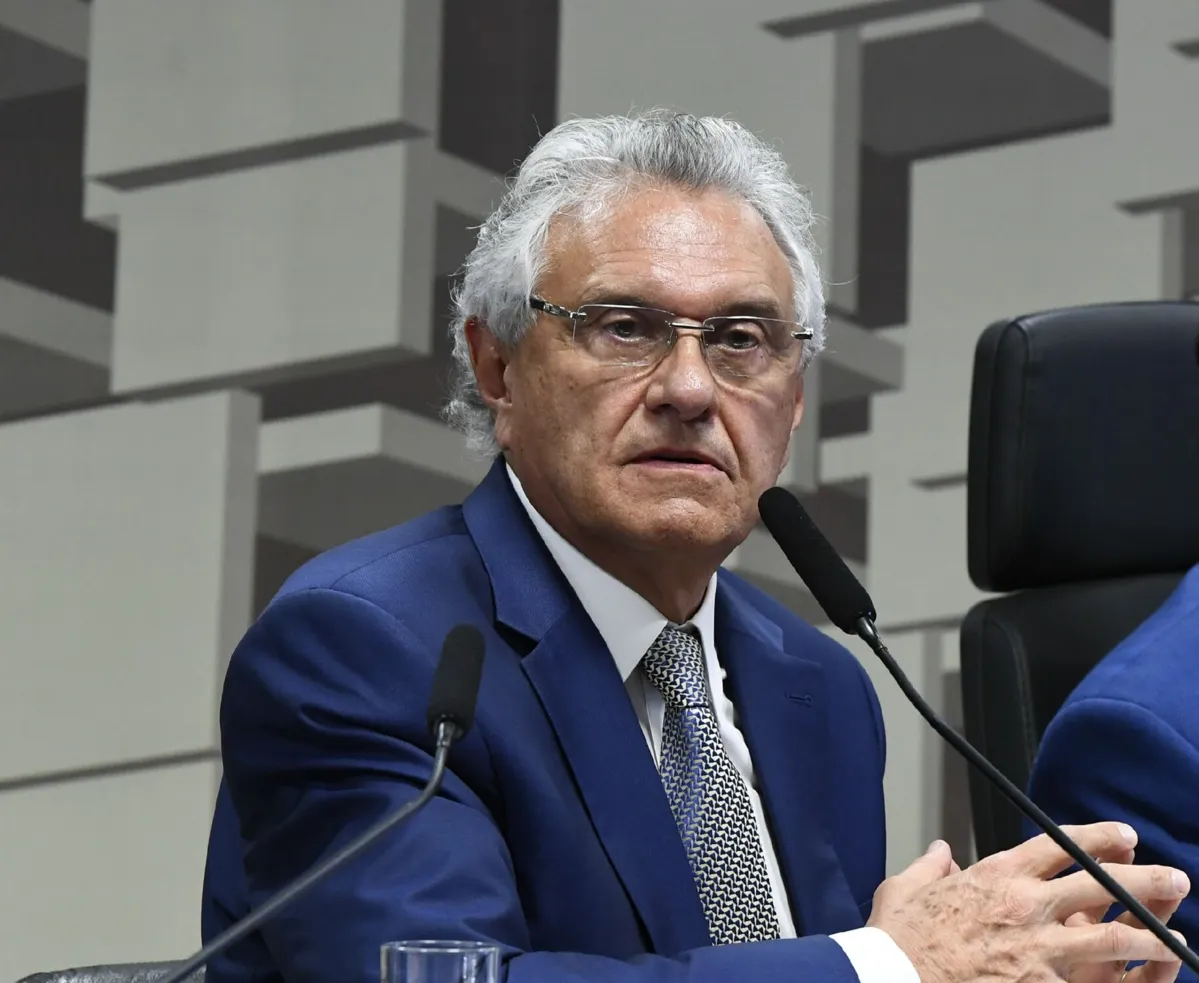 Governador de Goiás, Ronaldo Caiado, em audiência no Senado
