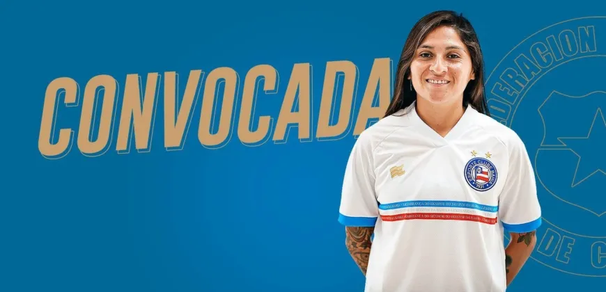 Uma das artilheiras do Campeonato Baiano feminino, Yenny Acuña é novamente convocada pela seleção do Chile