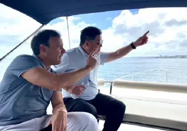 Executivos chineses visitaram Baía de Todos os Santos nesta terça-feira,12