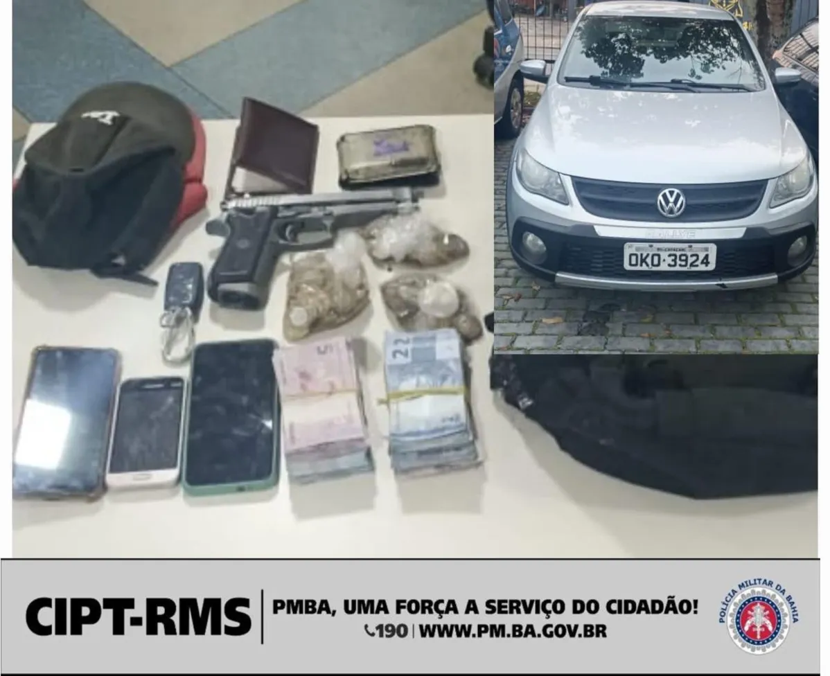 Imagem ilustrativa da imagem Dupla é presa com veículo roubado em Camaçari