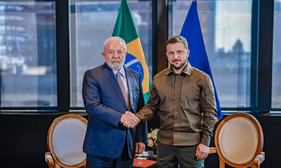 Lula e o presidente da Ucrânia em Nova Iorque