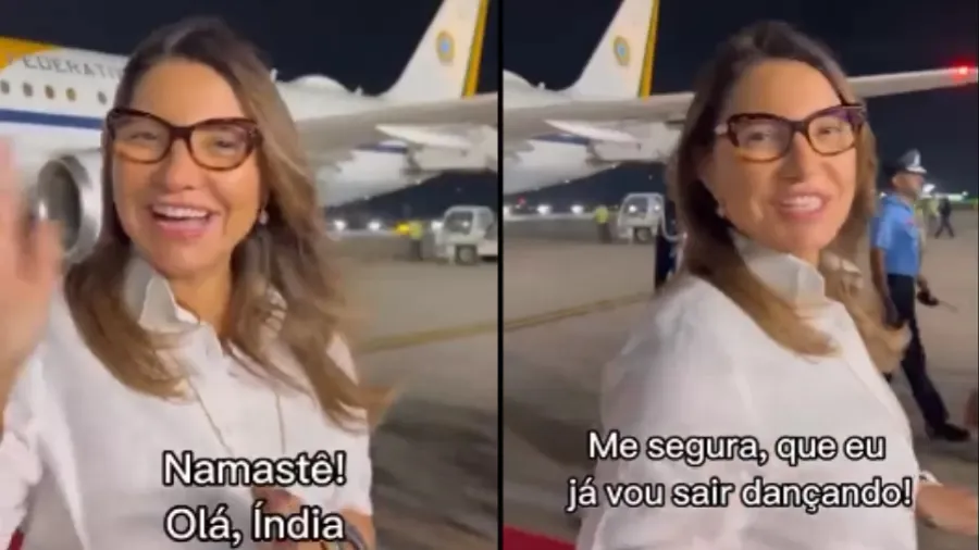 Janja gravou vídeo quando chegou na Índia