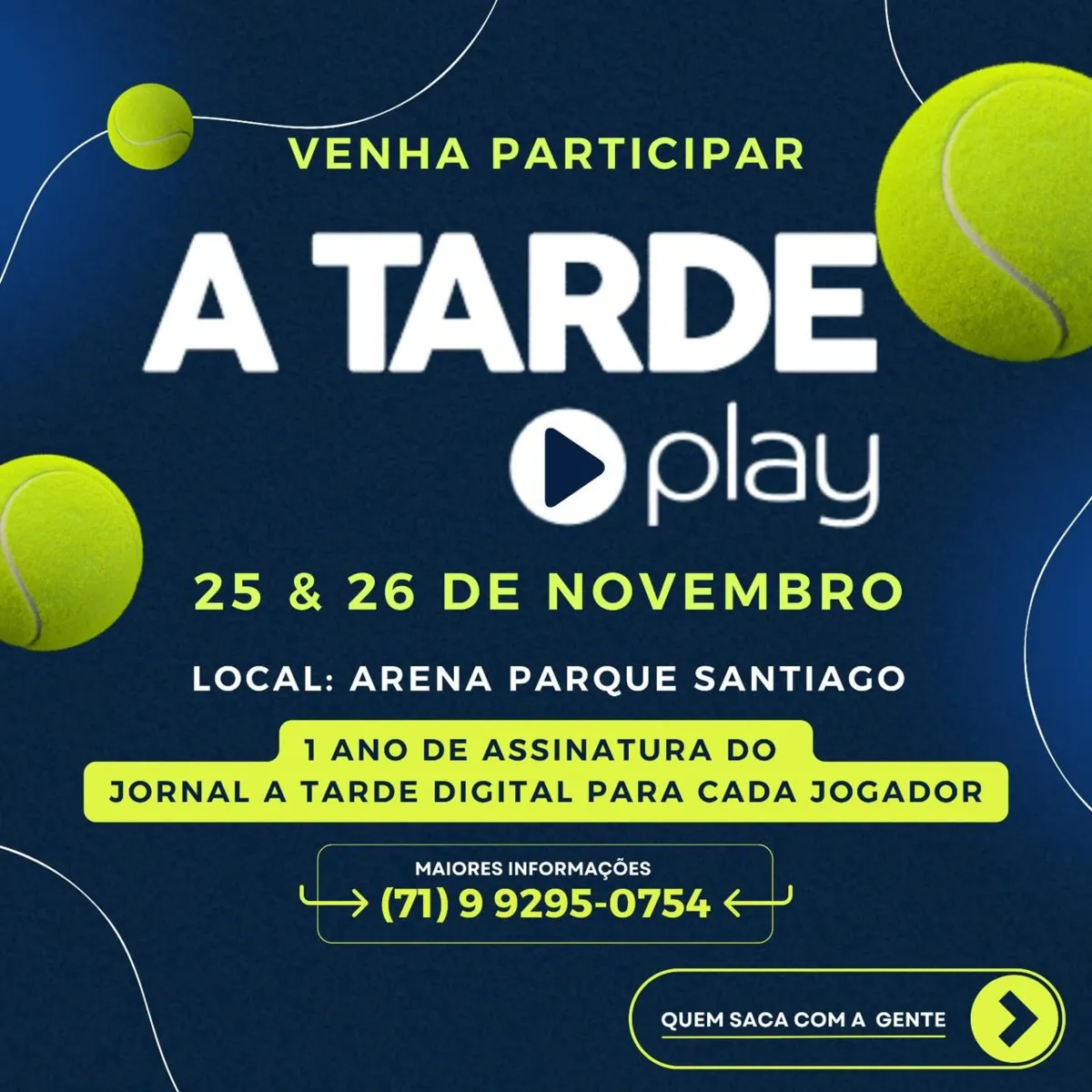 Grupo A TARDE realiza campeonato de tênis