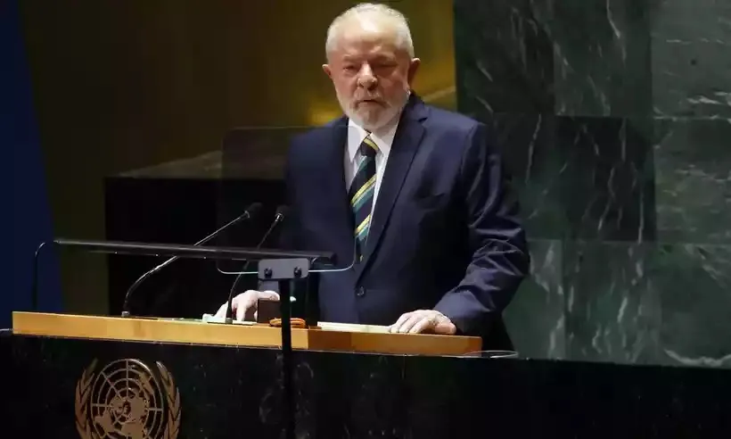 Lula durante discurso na ONU
