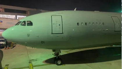 Avião fez pouso no Aeroporto Internacional do Galeão, no Rio de Janeiro