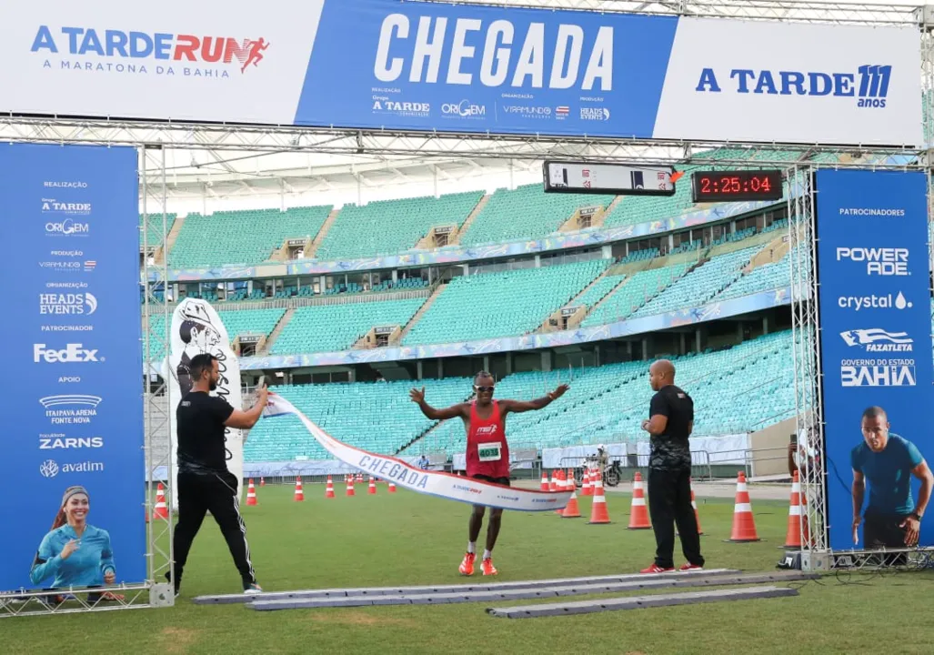 Chegada da prova dentro da Arena Fonte Nova foi elogiada pelos participantes do evento