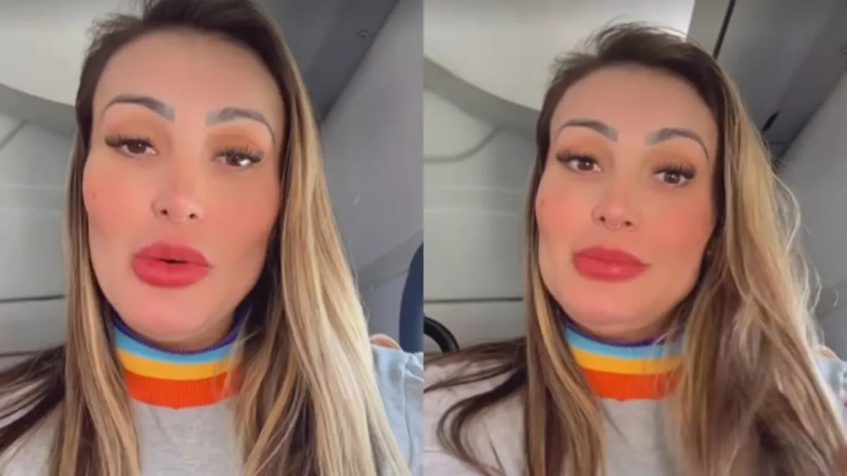 Imagem ilustrativa da imagem Avião com Andressa Urach e filho é atingido por raio